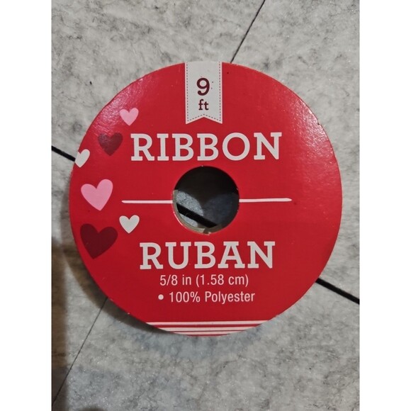 Valentine's Day Ribbon 5/8 Inch x 9 Feet - Picture 1 of 3